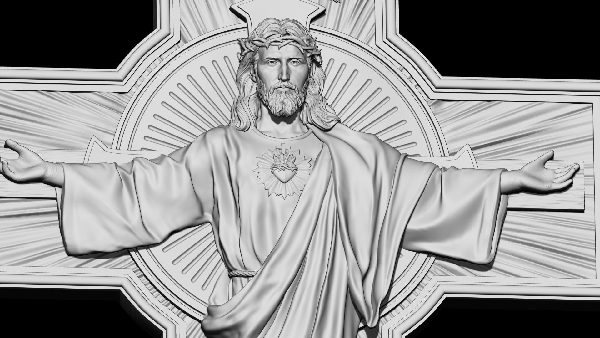 Jesus Cross 03 3D print model_16