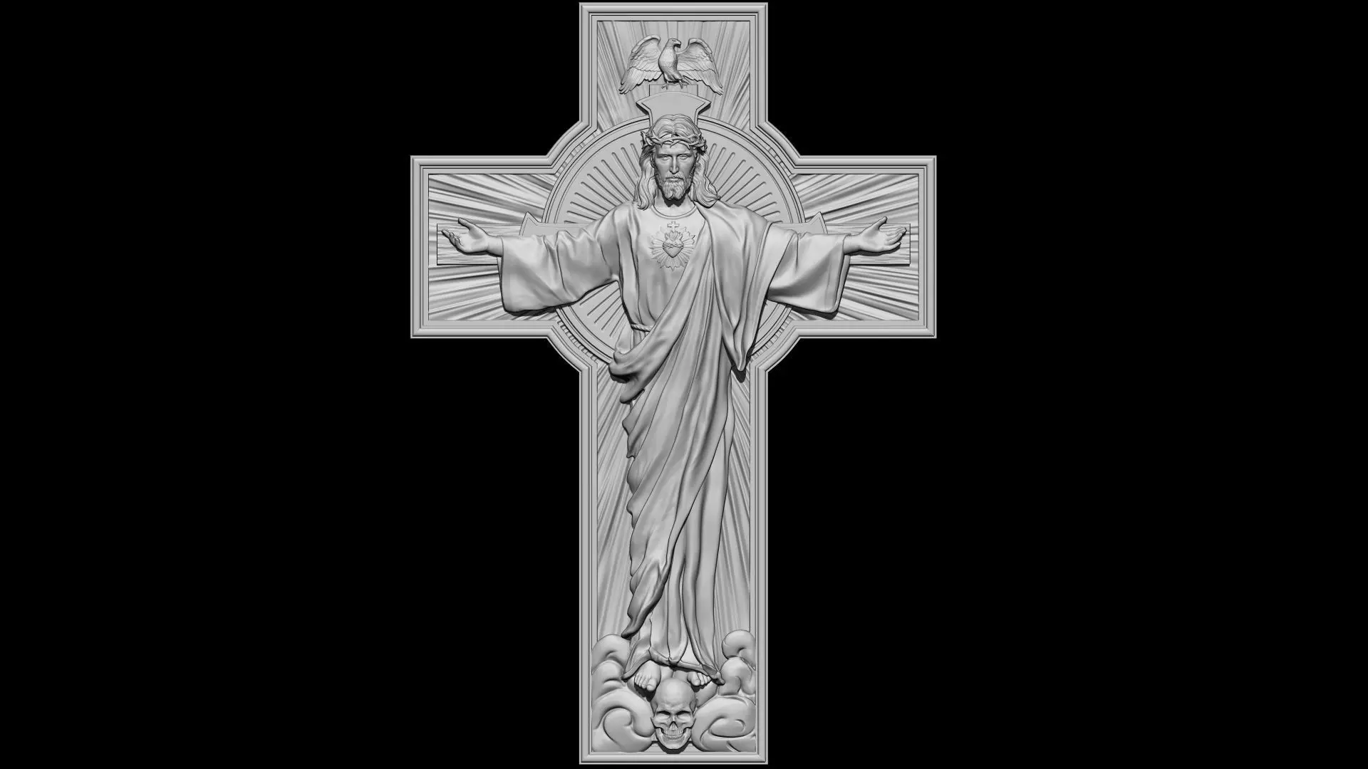 Jesus Cross 03 3D print model_0