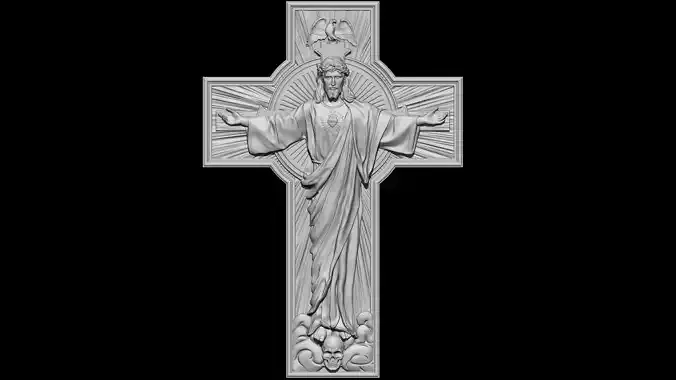 Jesus Cross 03 3D print model