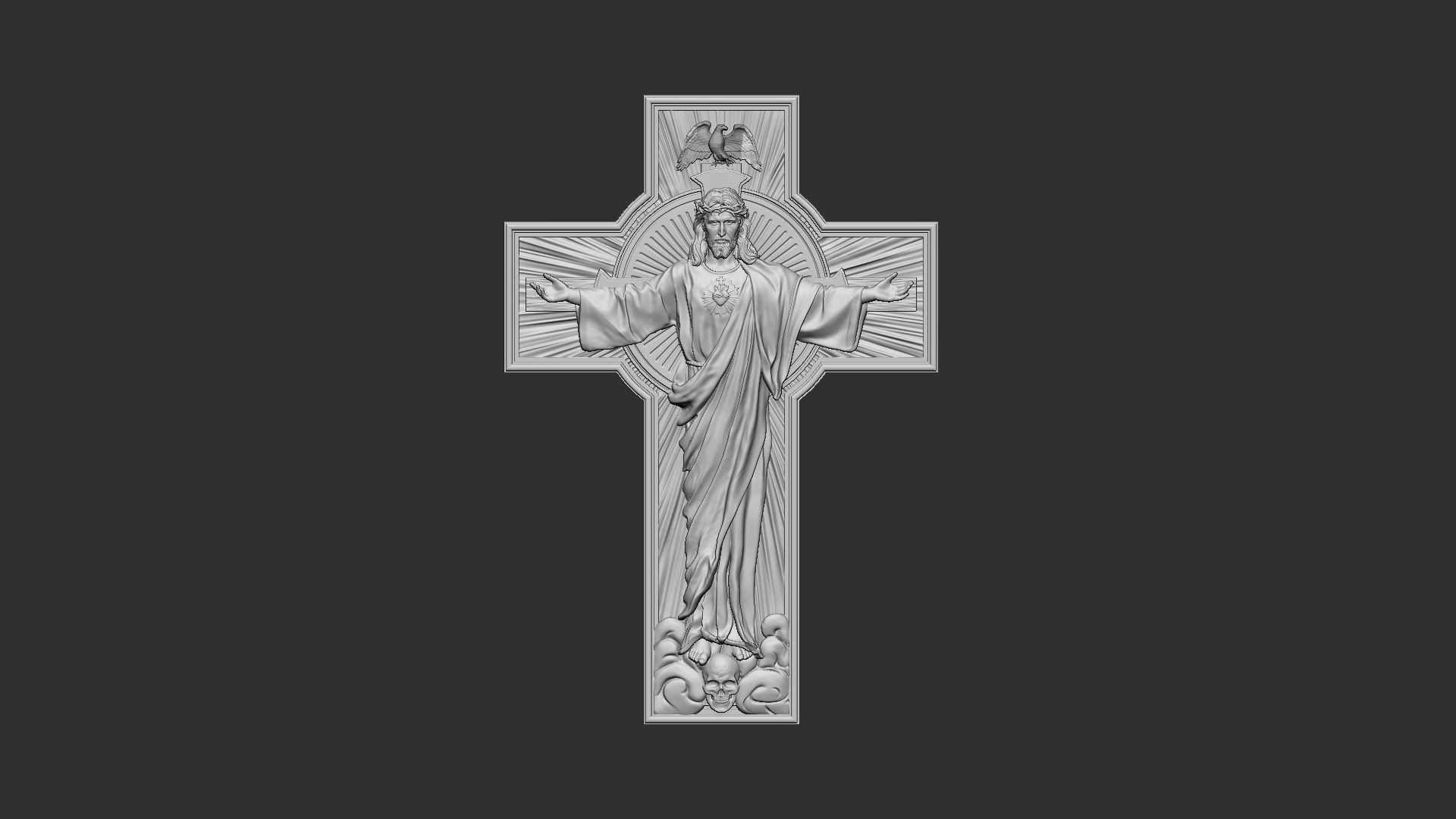 Jesus Cross 03 3D print model_4