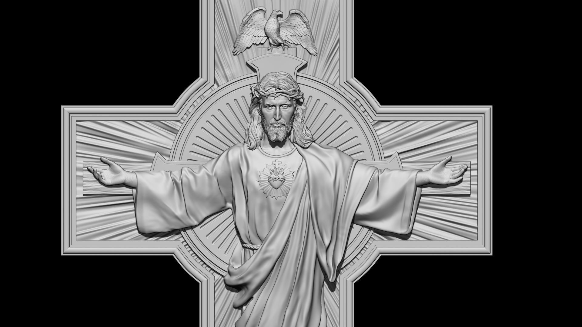Jesus Cross 03 3D print model_2