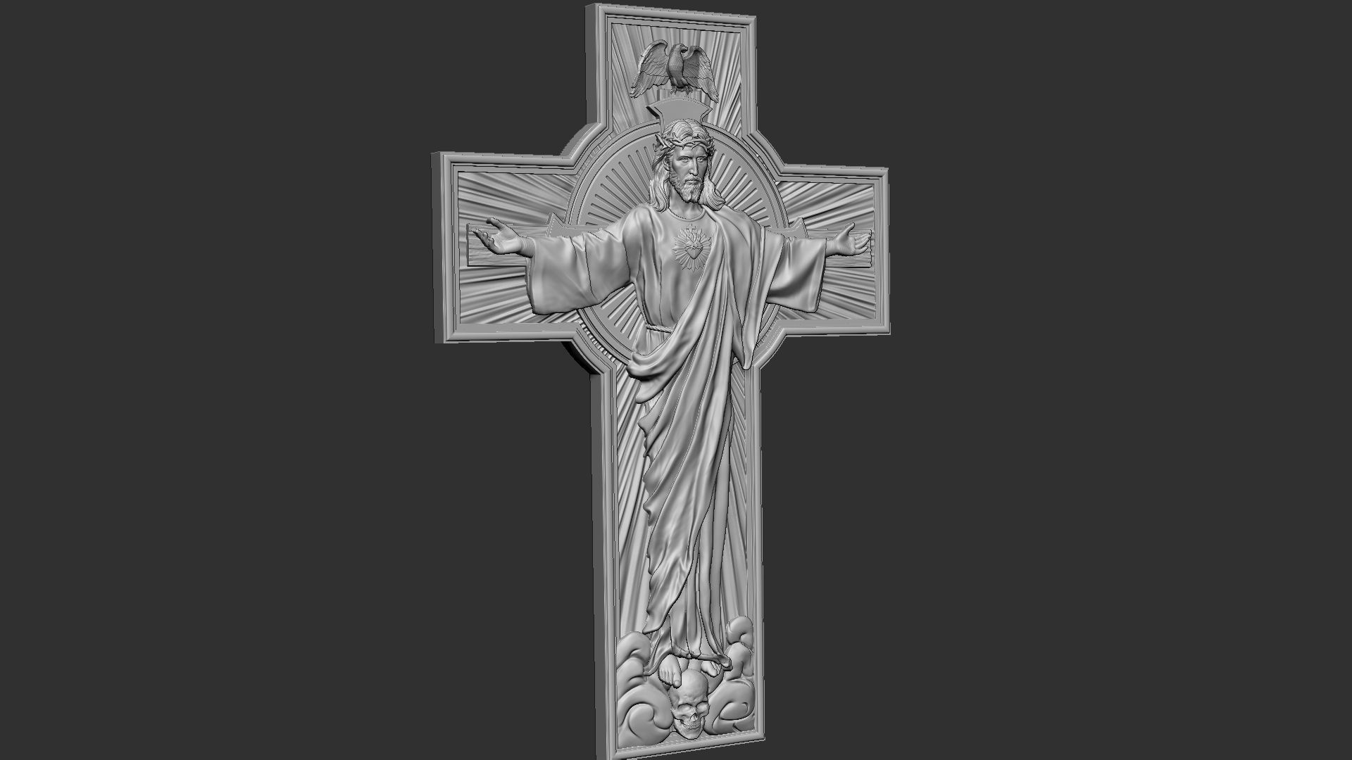 Jesus Cross 03 3D print model_8