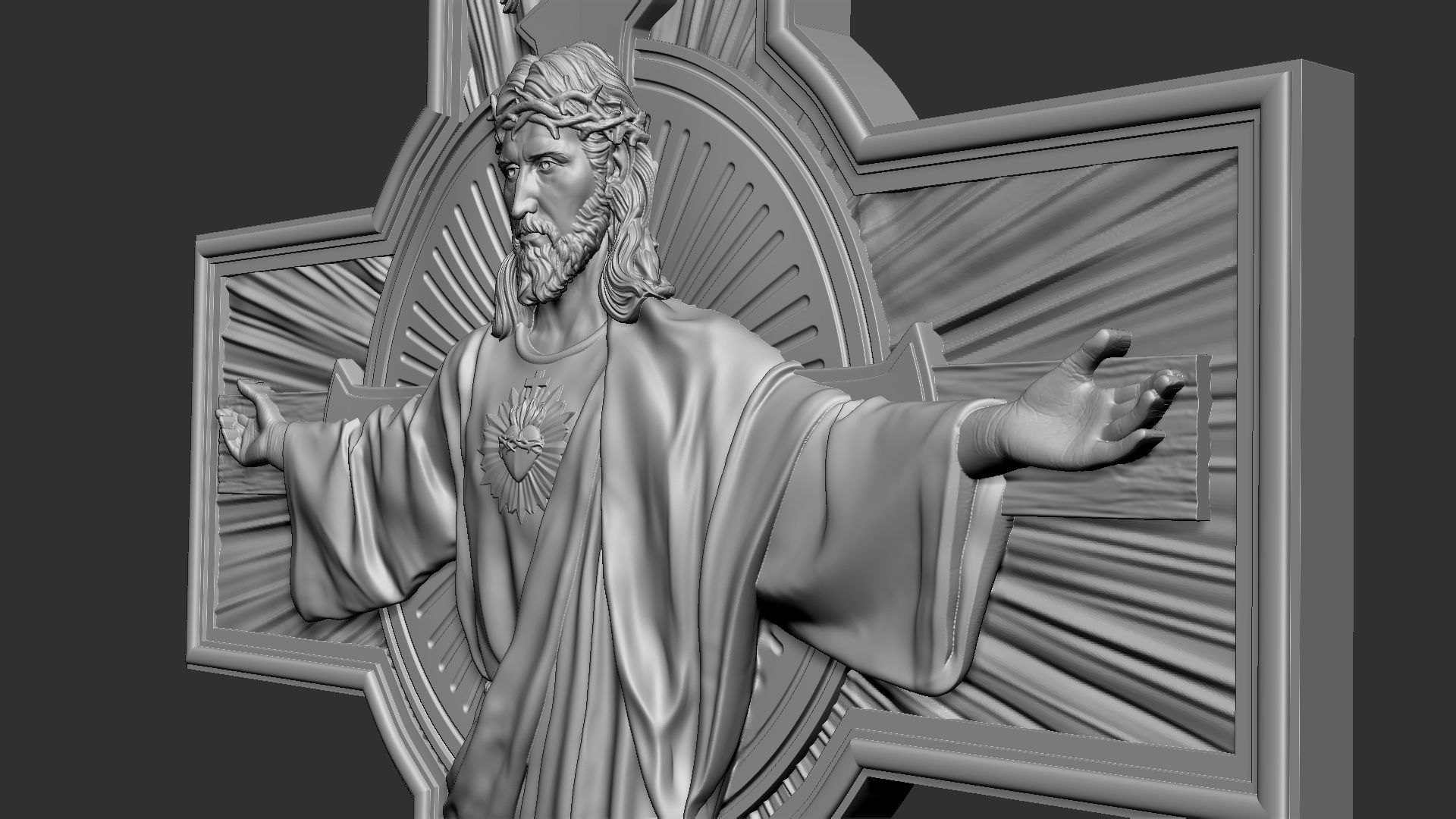 Jesus Cross 03 3D print model_3