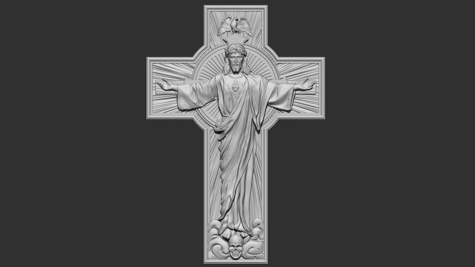 Jesus Cross 03 3D print model_15