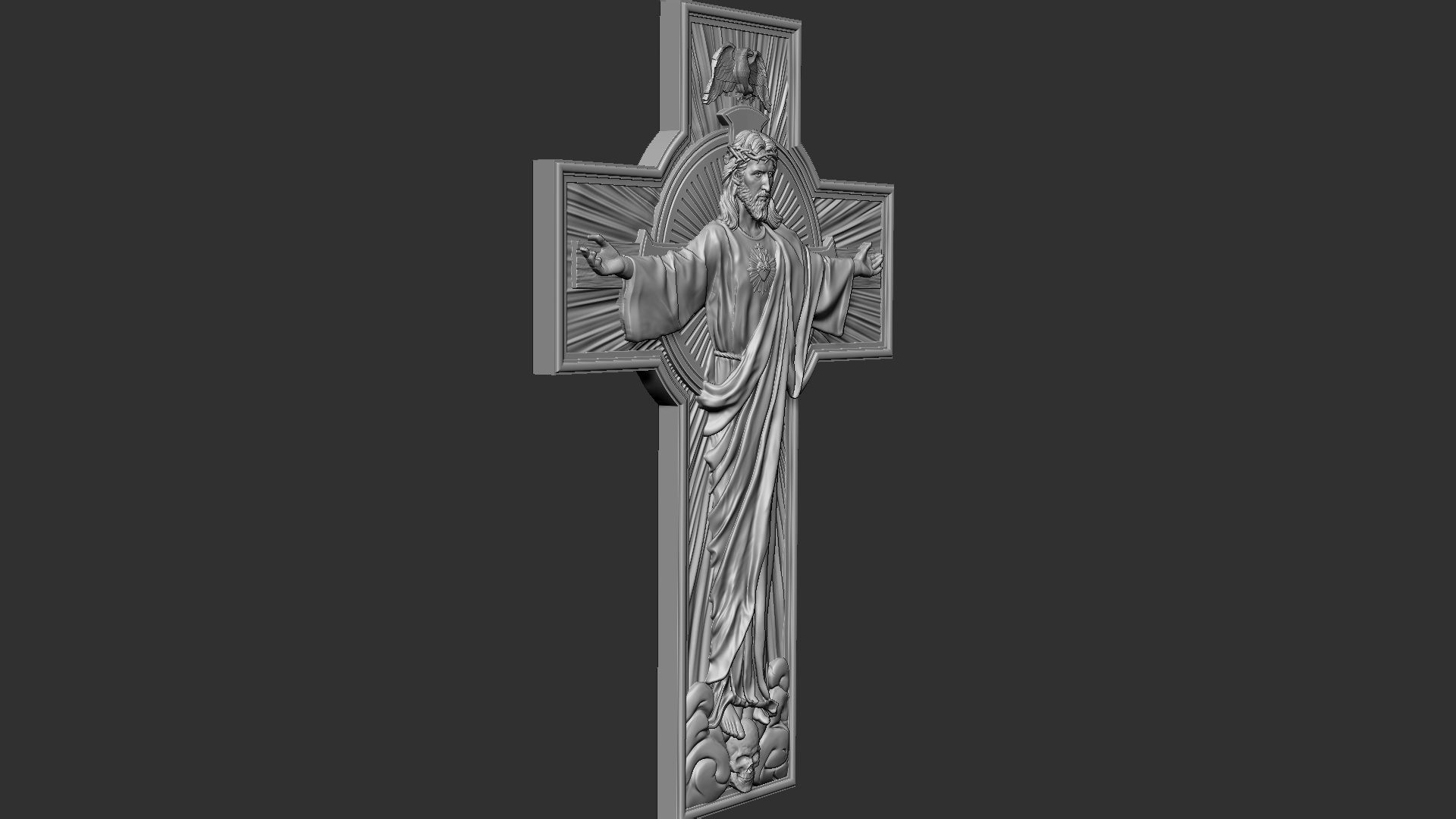 Jesus Cross 03 3D print model_7