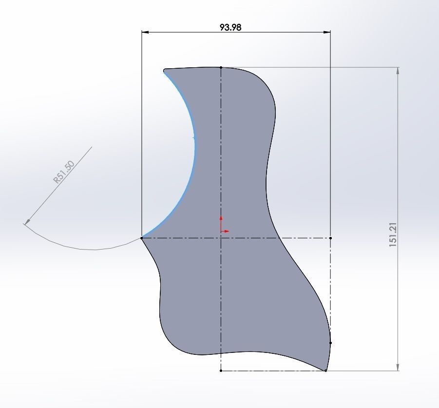 pickguard guitar 3D print model_2