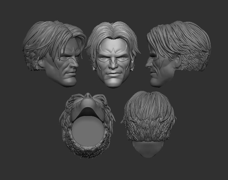 Nightwing - Headsculpt for Action Figures 3D print model_2