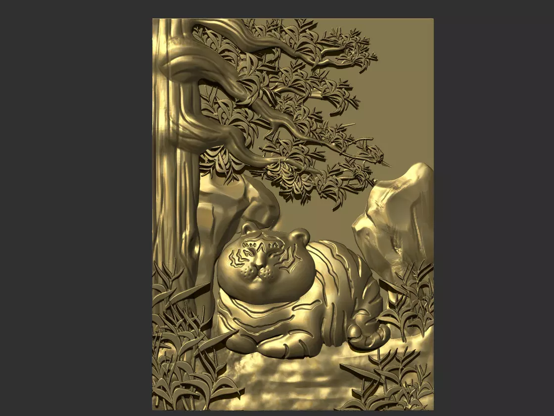 tiger cute 3D print model