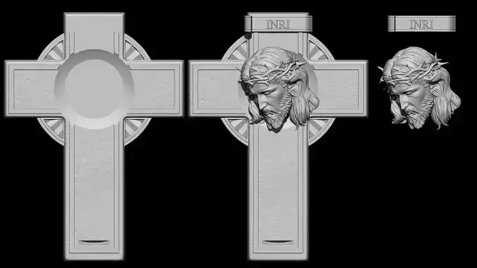 Jesus Cross 07 3D print model Jesus Cross 07 3D print model