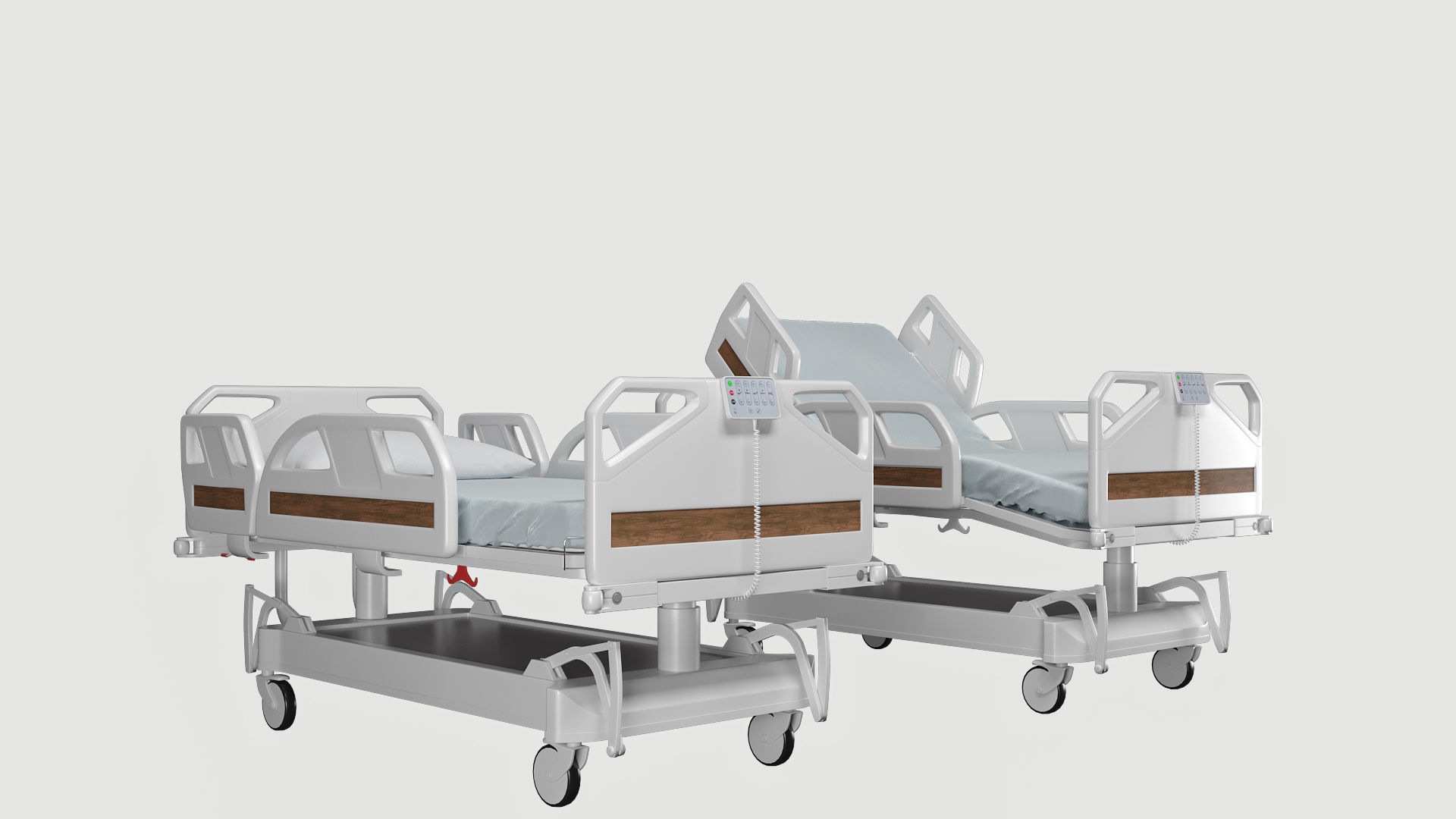 Hospital bed 3D model_5