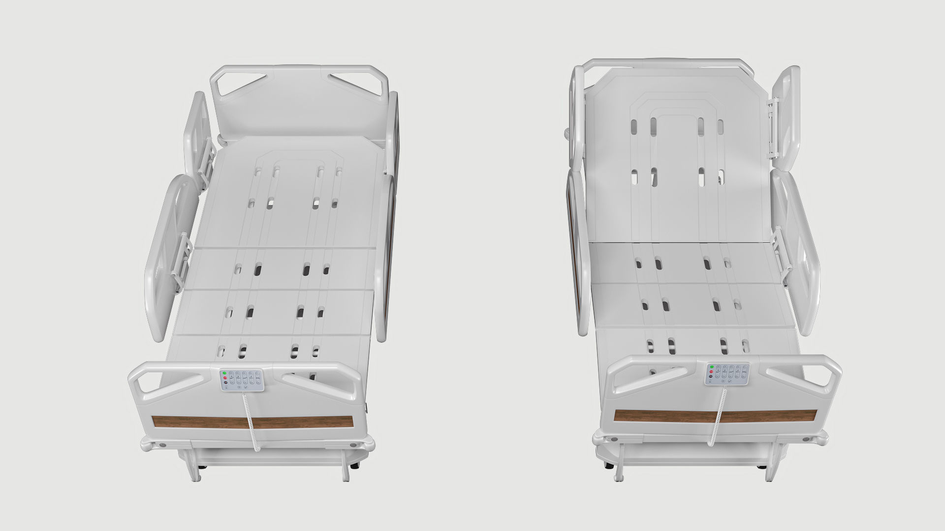 Hospital bed 3D model_3