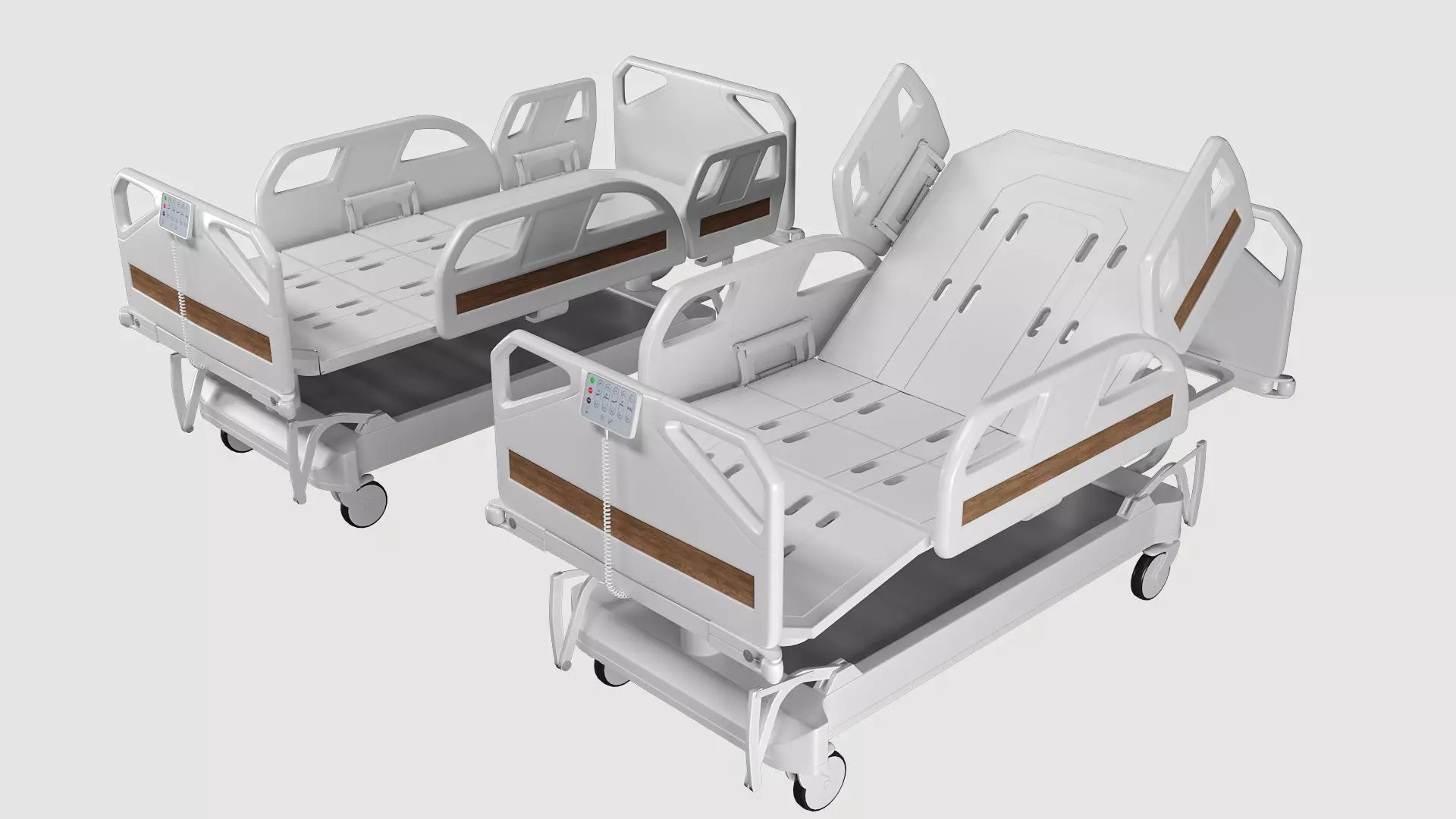Hospital bed 3D model_0