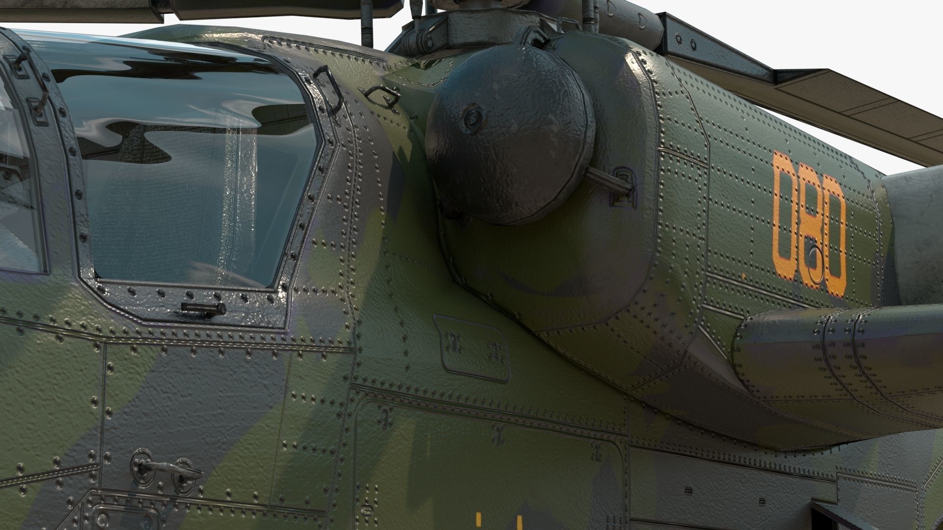 Attack Helicopter KA52 Black Shark Hokum Low-poly 3D model_18