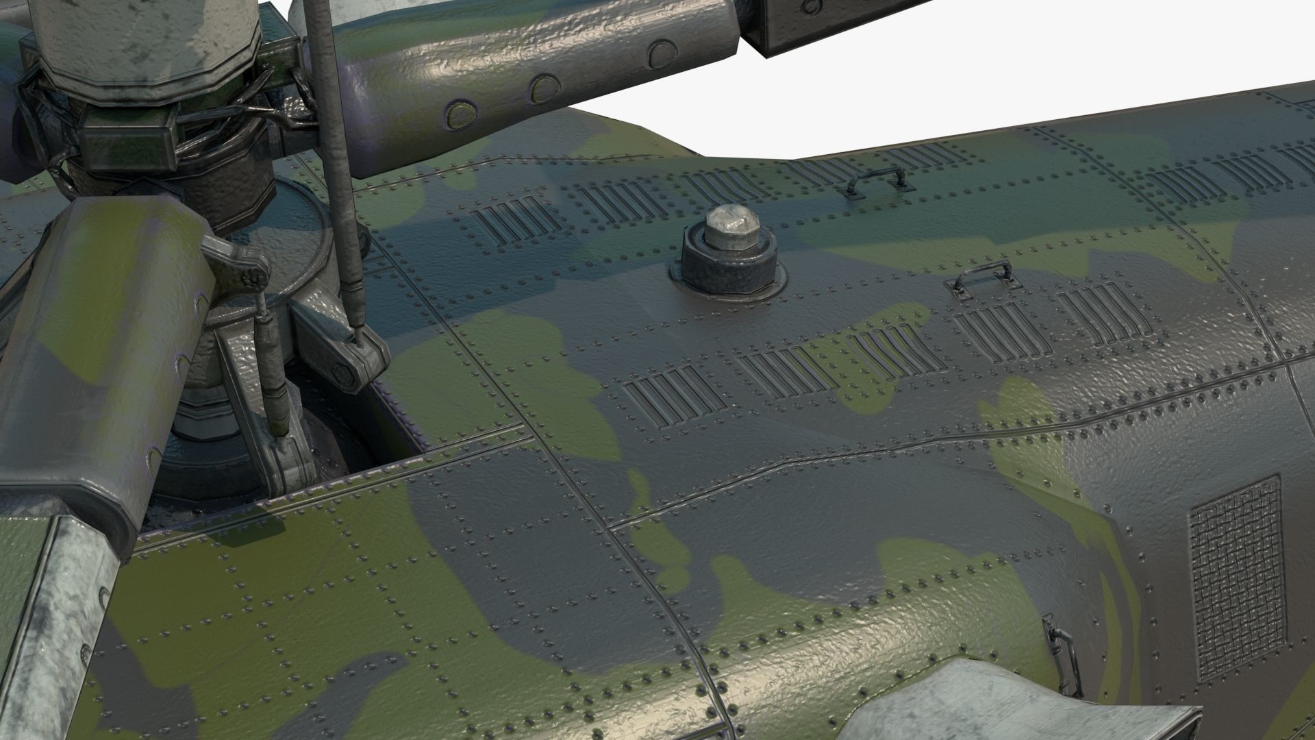 Attack Helicopter KA52 Black Shark Hokum Low-poly 3D model_15