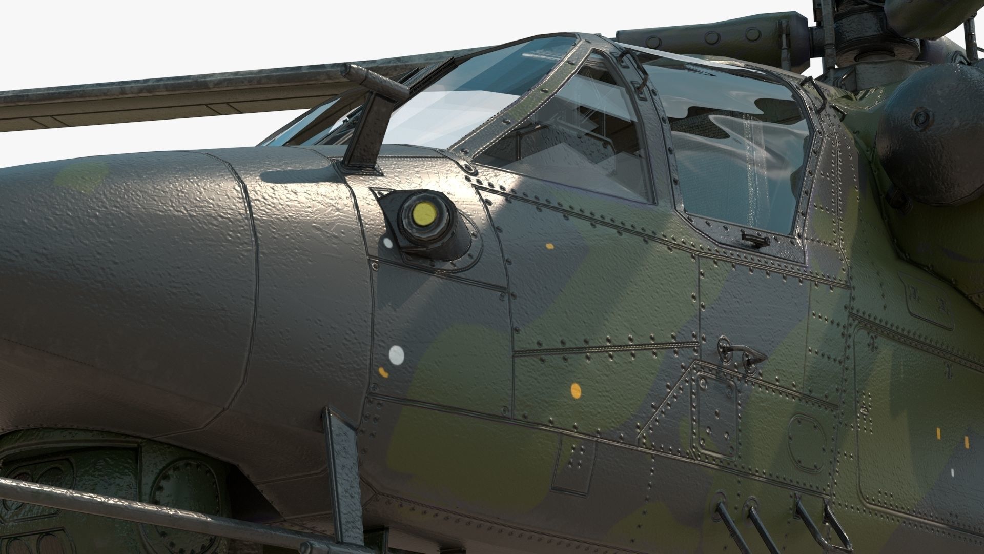 Attack Helicopter KA52 Black Shark Hokum Low-poly 3D model_19