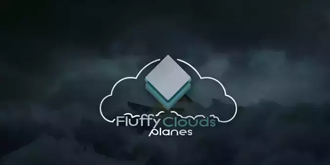 Fluffy Clouds Planes - Addon for Blender Low-poly 3D model
