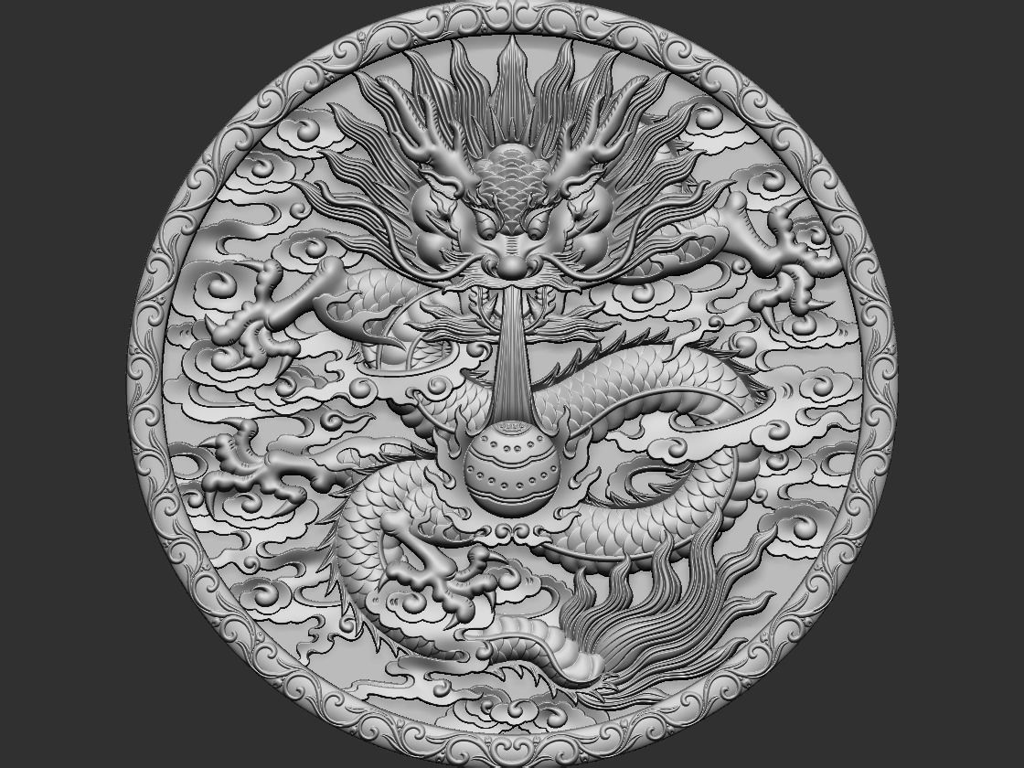 dragon golden 3D print model_6