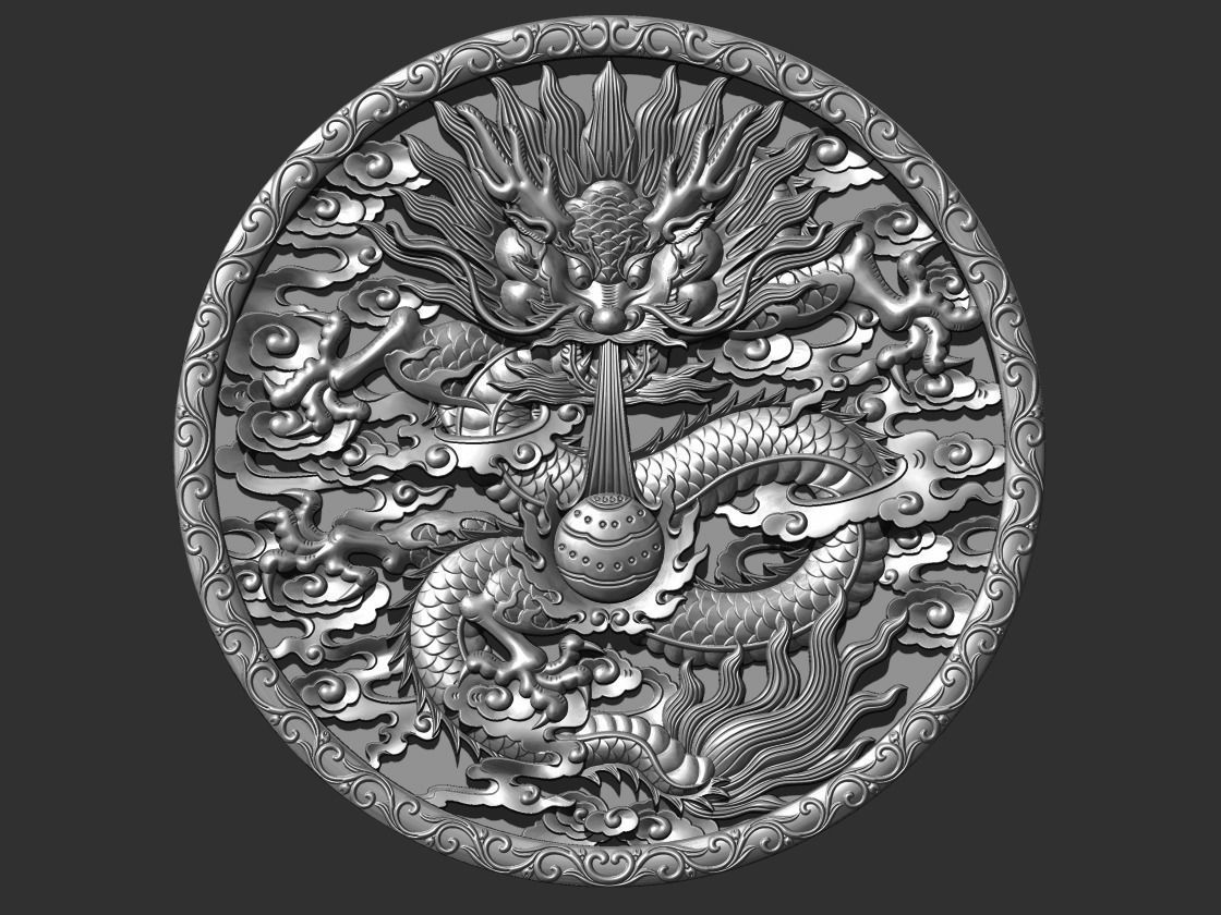 dragon golden 3D print model_3