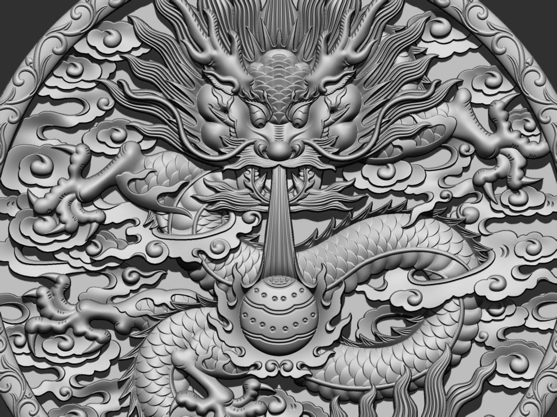 dragon golden 3D print model_7