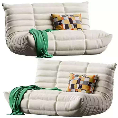 McCullen Armless Bean Bag Sofa 3D model