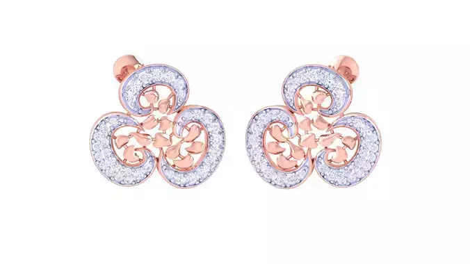 Women Earring 3dm STL OBJ FBX Renders Details