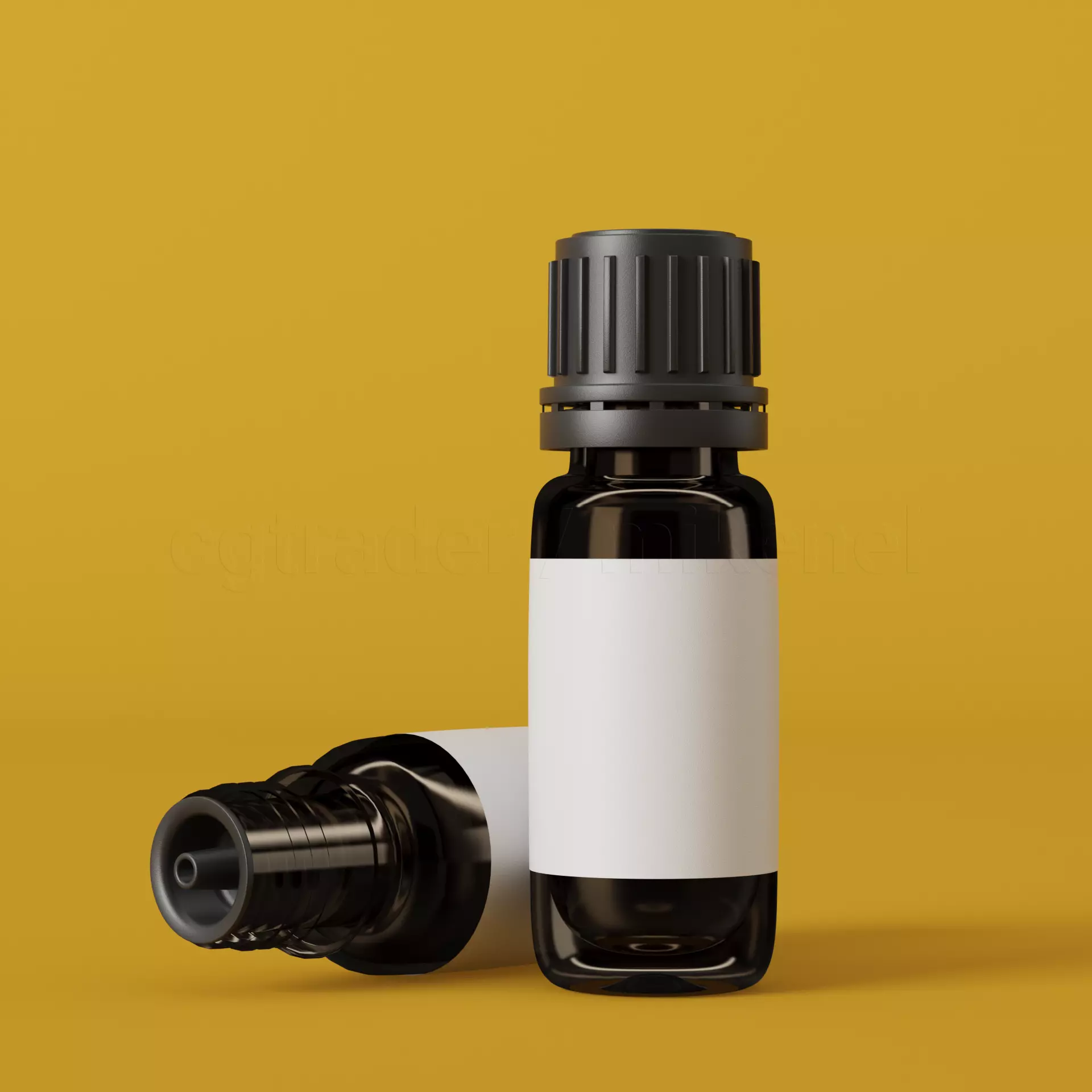 10ml glass dropper bottle 3D model_0