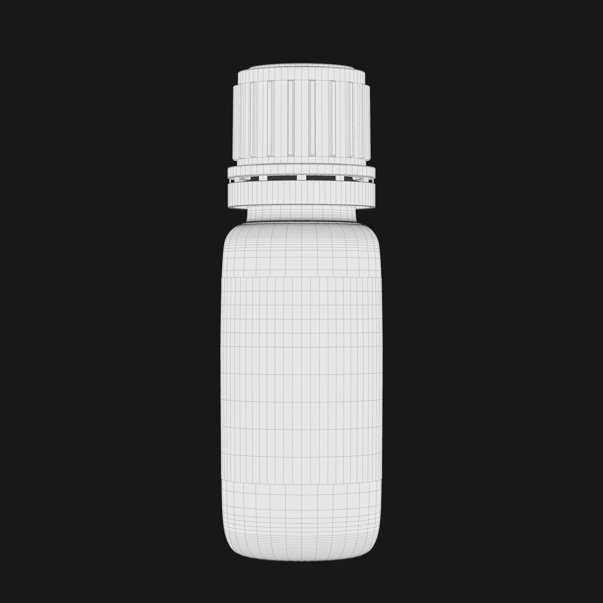 10ml glass dropper bottle 3D model_2