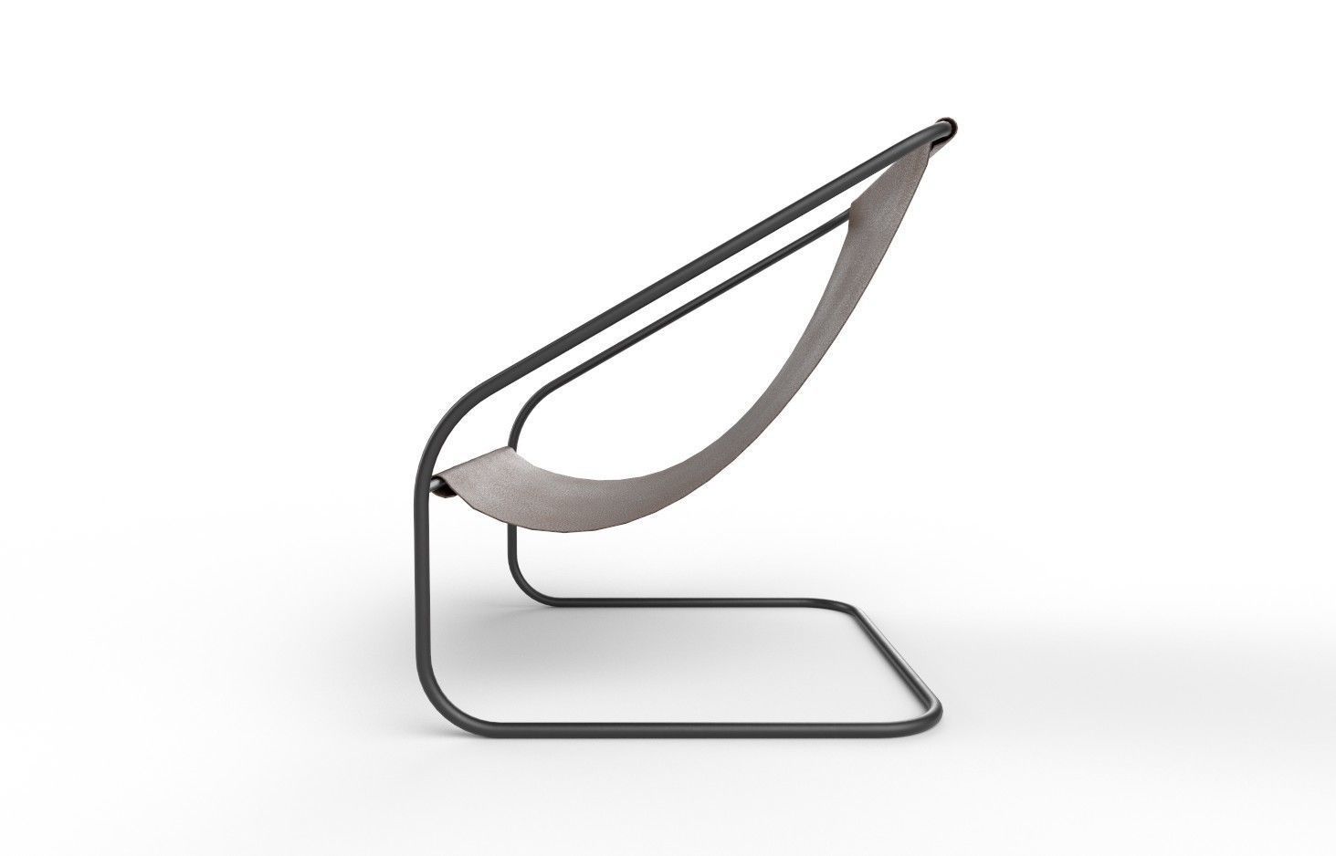 Leather Chair  M03 Low-poly 3D model_3