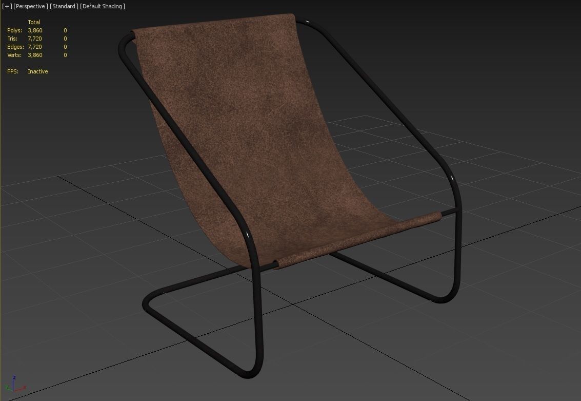 Leather Chair  M03 Low-poly 3D model_1