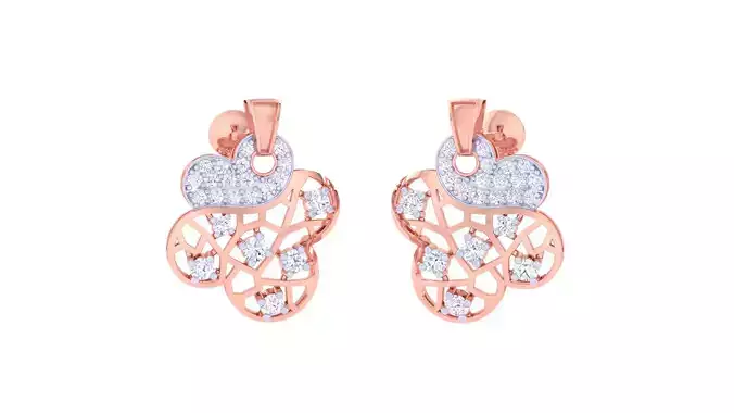 Women Earring 3dm STL OBJ FBX Renders Details 3D print model