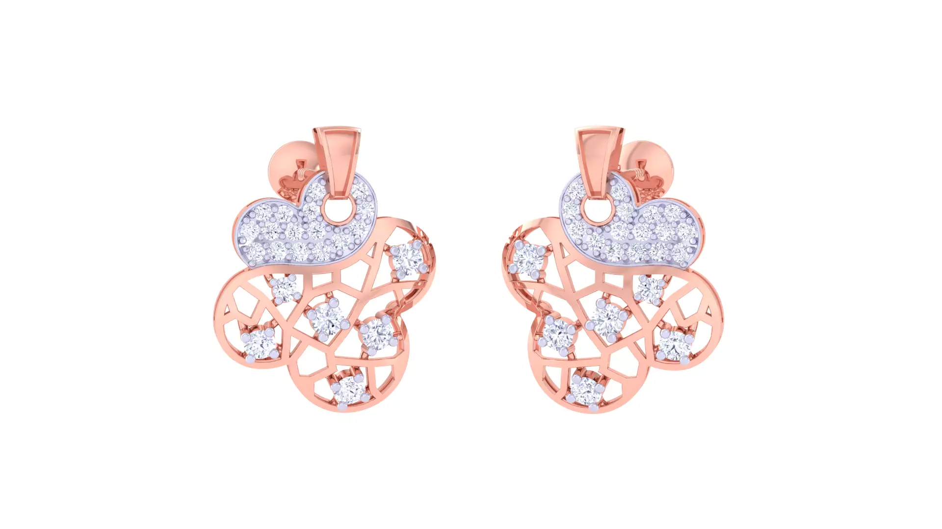 Women Earring 3dm STL OBJ FBX Renders Details 3D print model_0