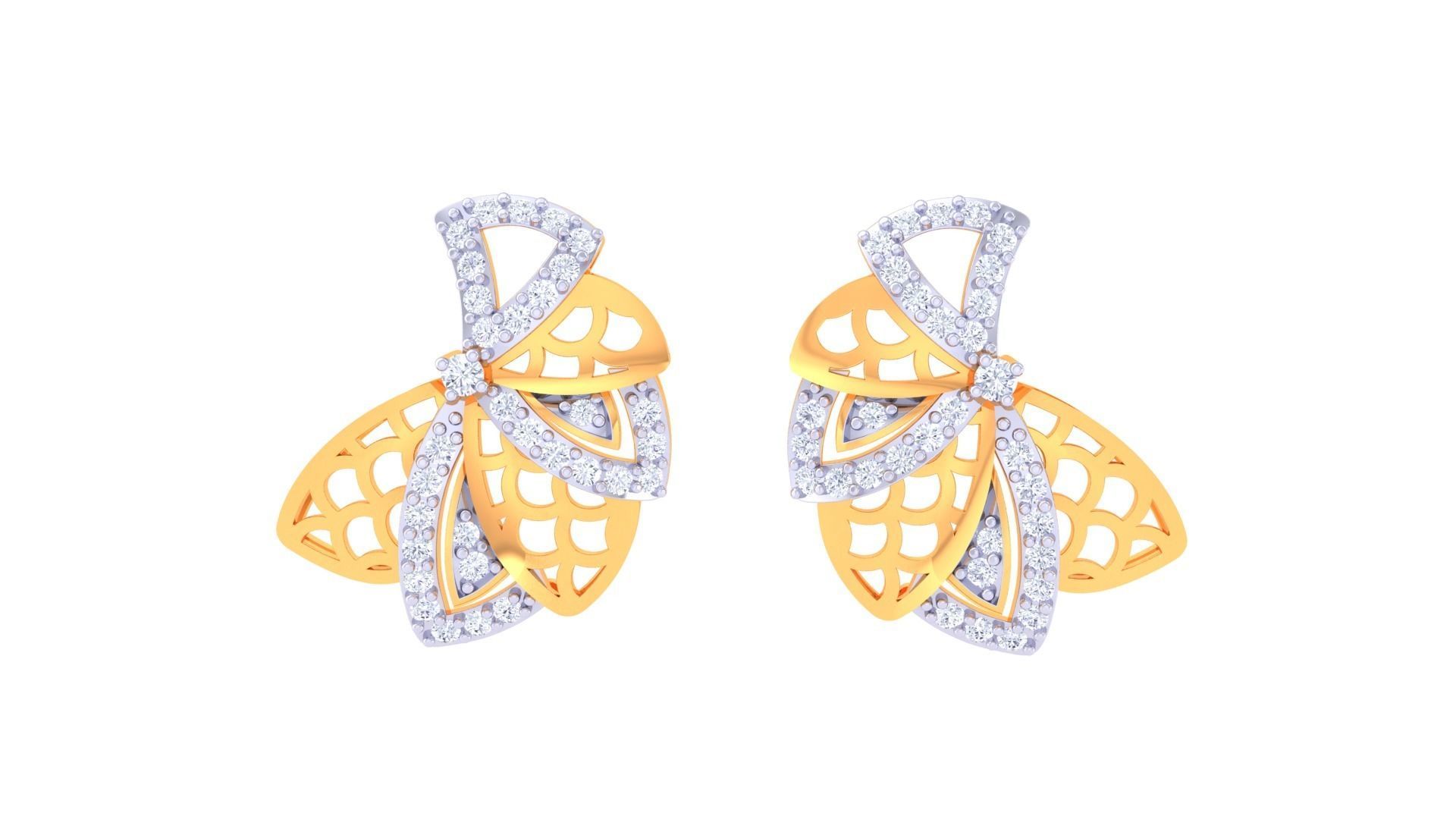 Women Earring 3dm STL OBJ FBX Renders Details 3D print model_2