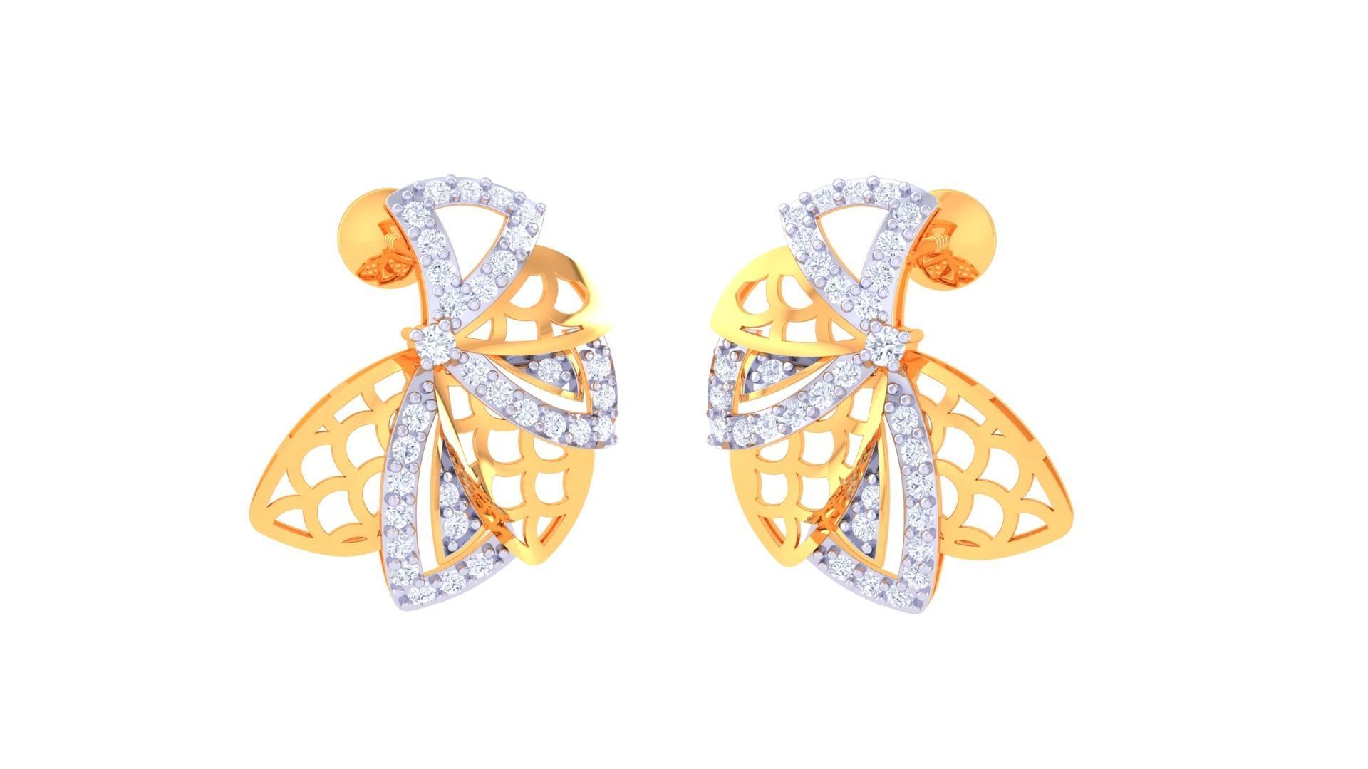 Women Earring 3dm STL OBJ FBX Renders Details 3D print model_1