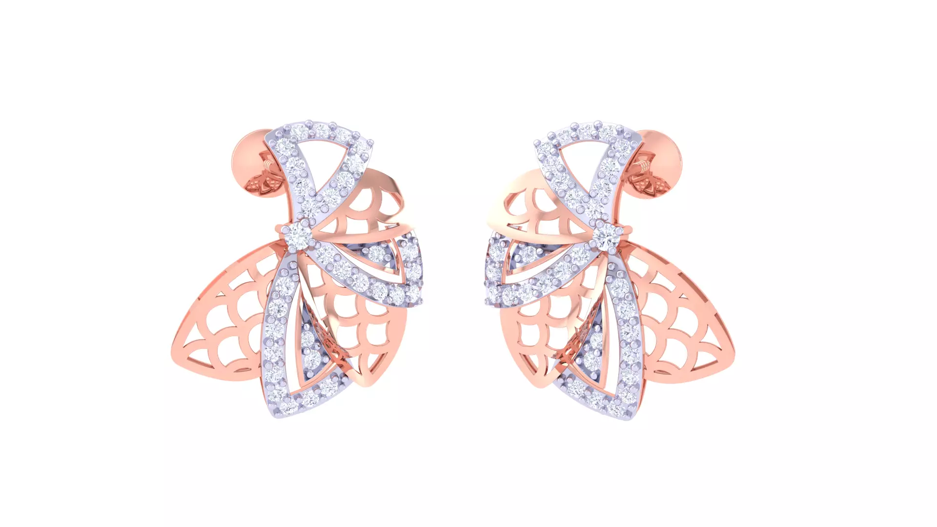 Women Earring 3dm STL OBJ FBX Renders Details 3D print model_0