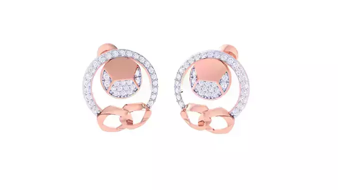 Women Earring 3dm STL OBJ FBX Renders Details 3D print model