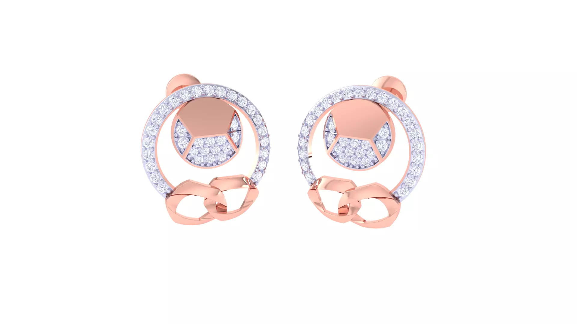 Women Earring 3dm STL OBJ FBX Renders Details 3D print model_0