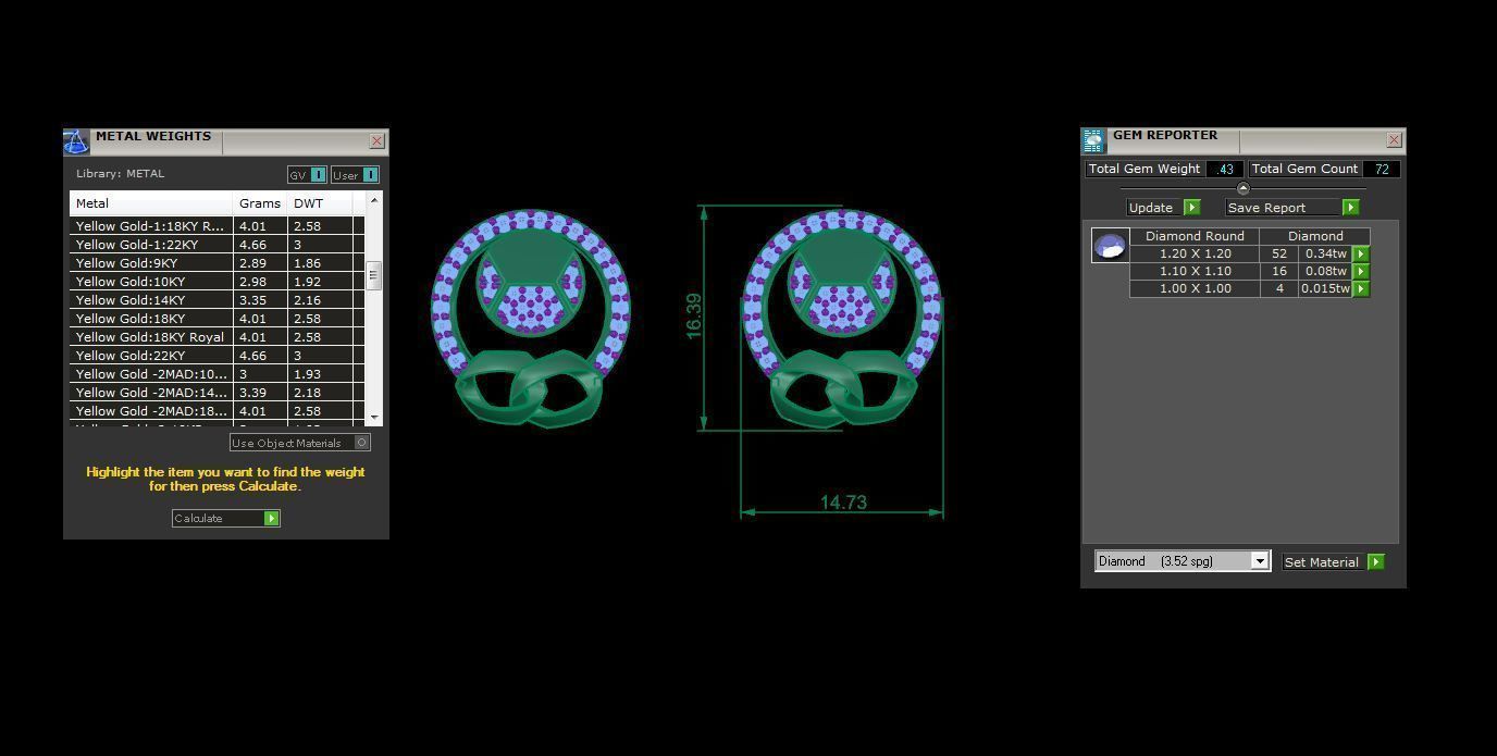 Women Earring 3dm STL OBJ FBX Renders Details 3D print model_4