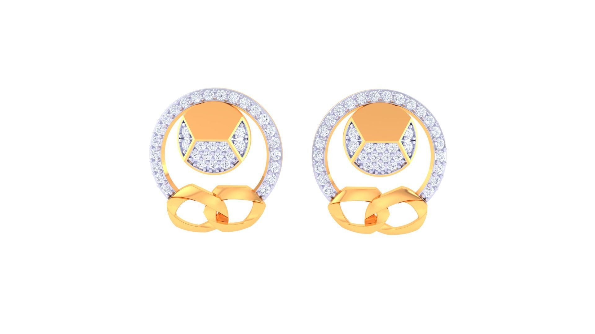 Women Earring 3dm STL OBJ FBX Renders Details 3D print model_2