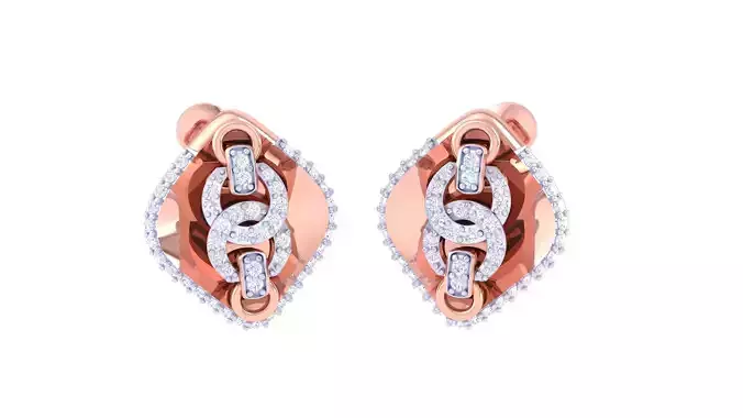 Women Earring 3dm STL OBJ FBX Renders Details 3D print model