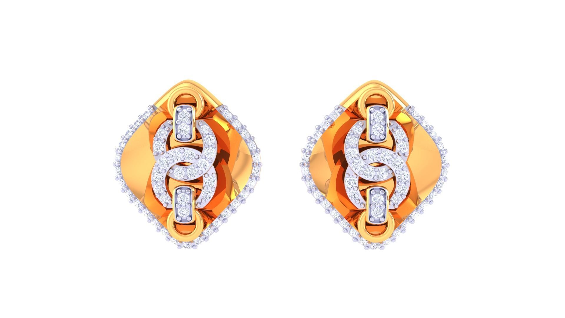 Women Earring 3dm STL OBJ FBX Renders Details 3D print model_2