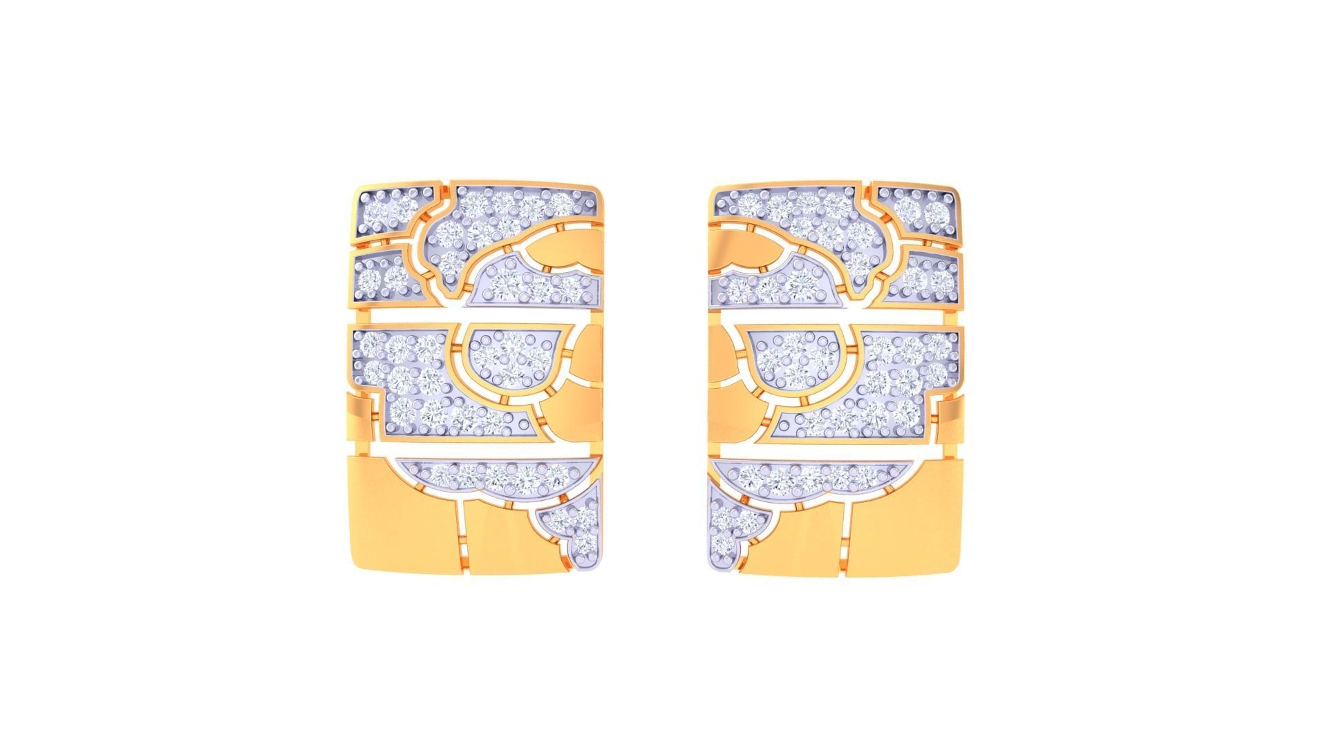 Women Earring 3dm STL OBJ FBX Renders Details 3D print model_2