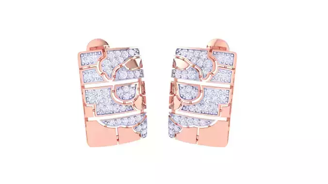 Women Earring 3dm STL OBJ FBX Renders Details 3D print model