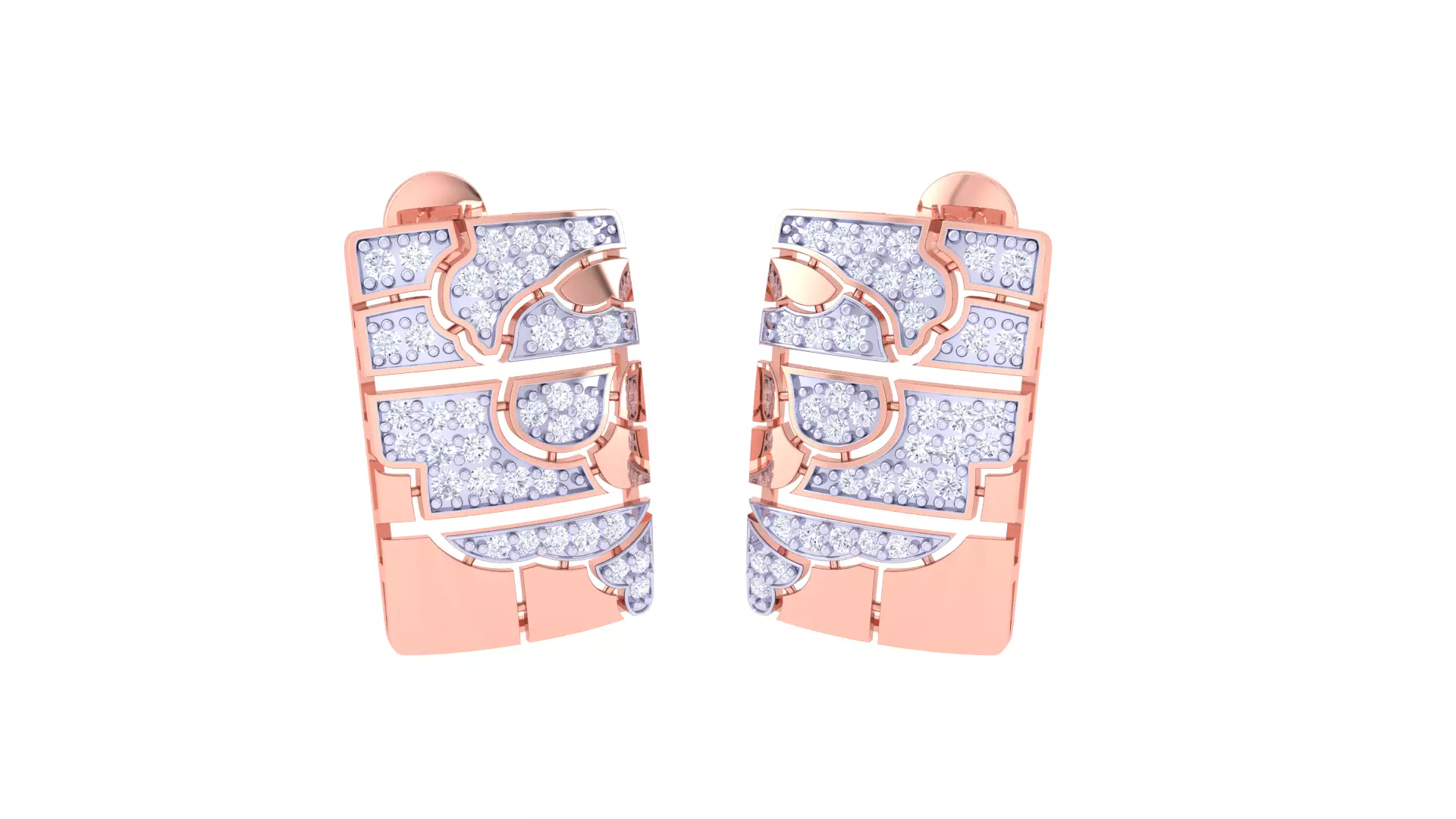 Women Earring 3dm STL OBJ FBX Renders Details 3D print model_0