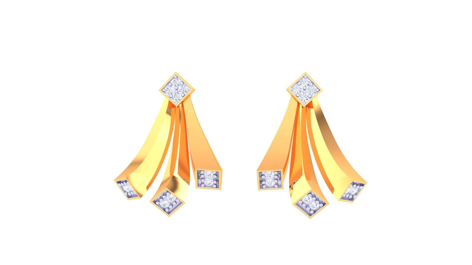 Women Earring 3dm STL OBJ FBX Renders Details 3D print model_2