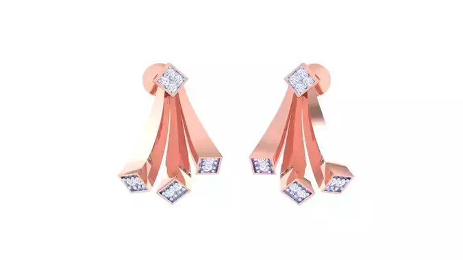 Women Earring 3dm STL OBJ FBX Renders Details 3D print model