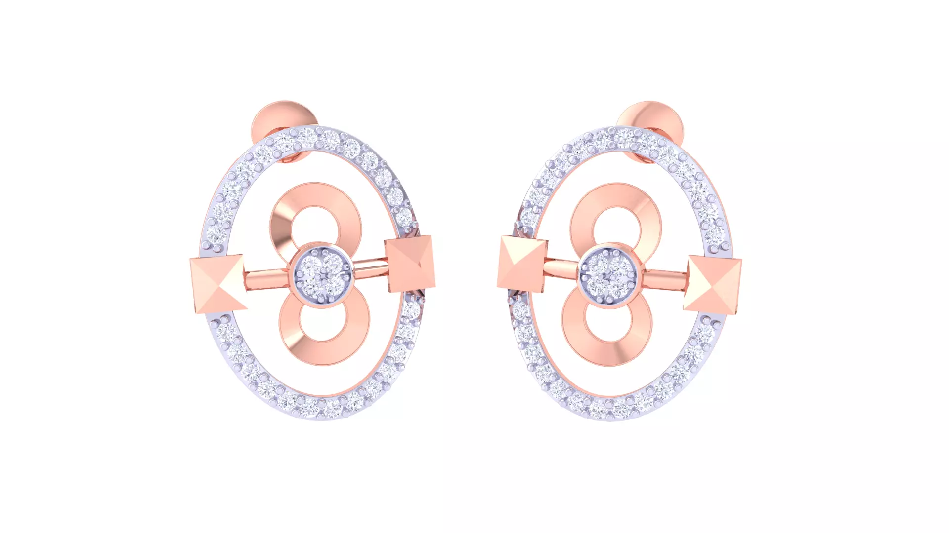 Women Earring 3dm STL OBJ FBX Renders Details 3D print model_0