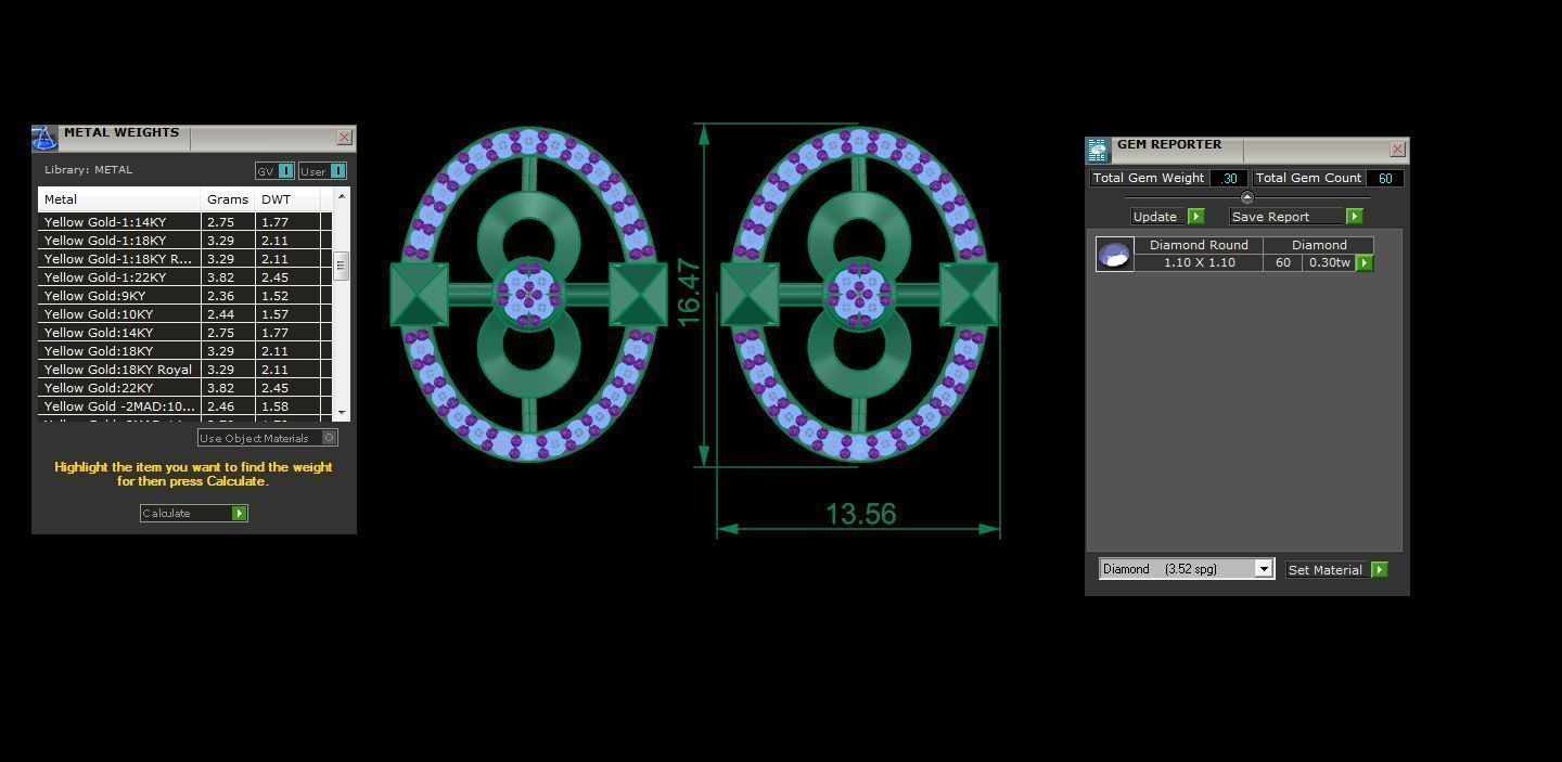 Women Earring 3dm STL OBJ FBX Renders Details 3D print model_4