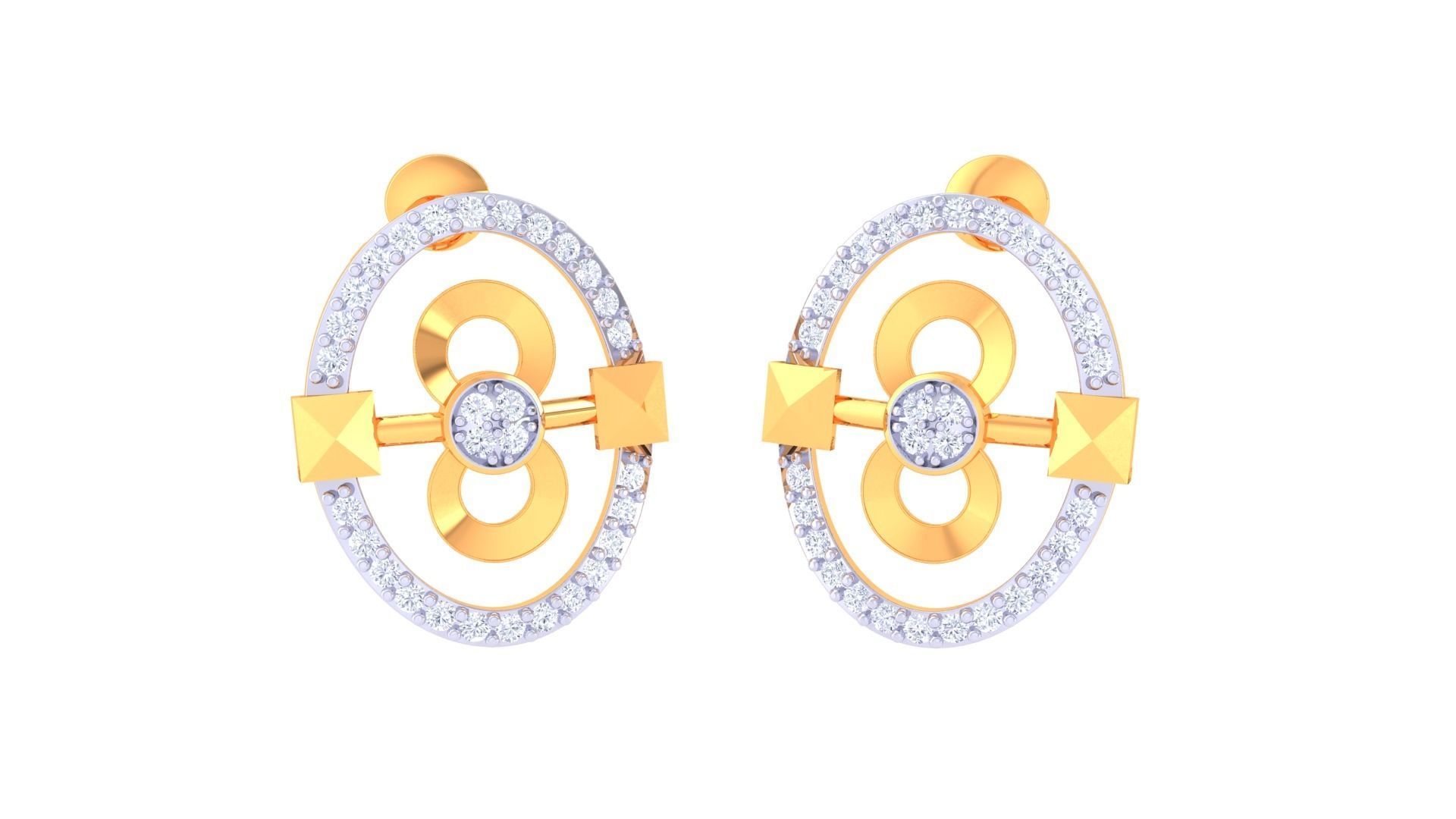 Women Earring 3dm STL OBJ FBX Renders Details 3D print model_1