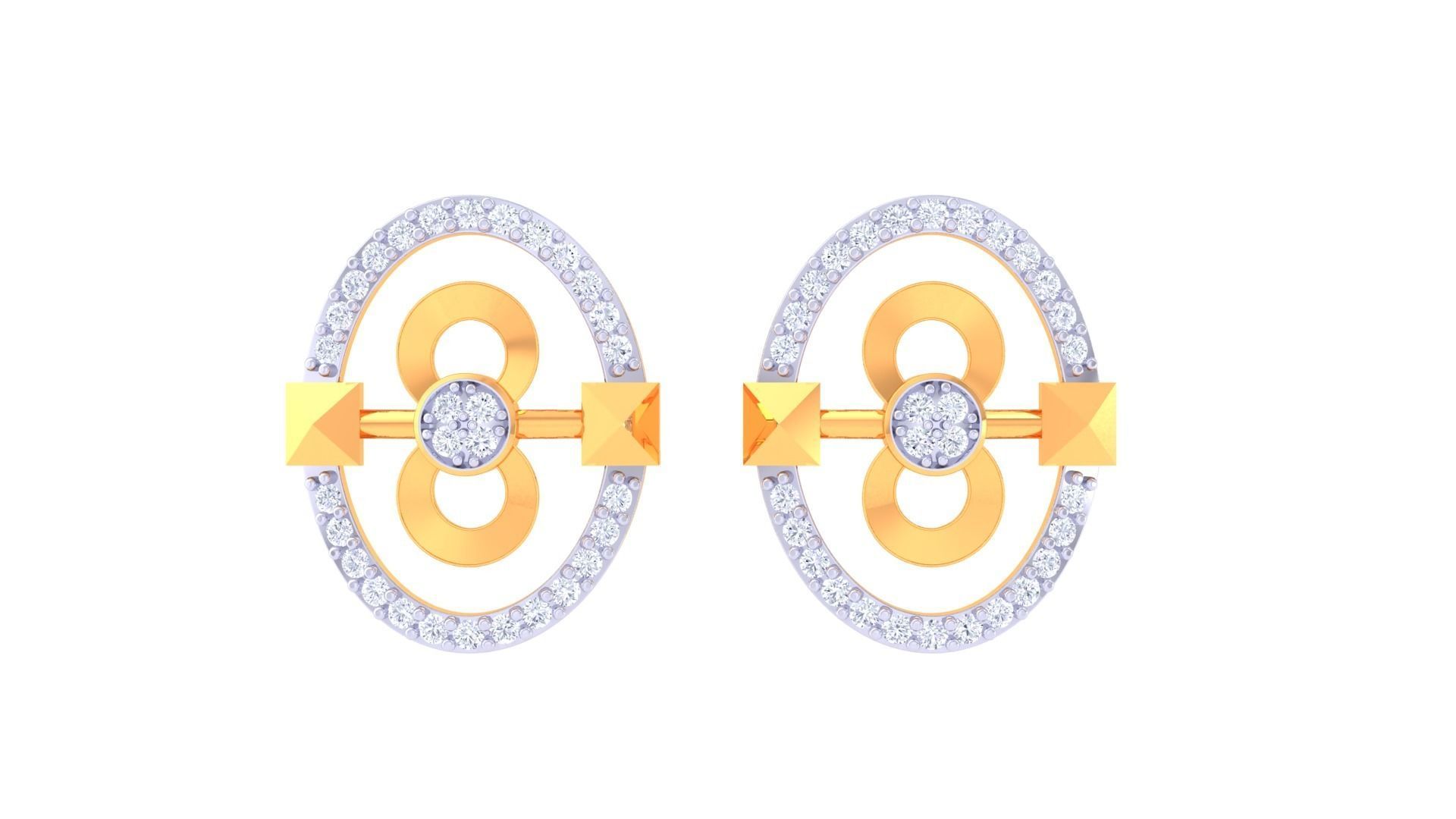 Women Earring 3dm STL OBJ FBX Renders Details 3D print model_2