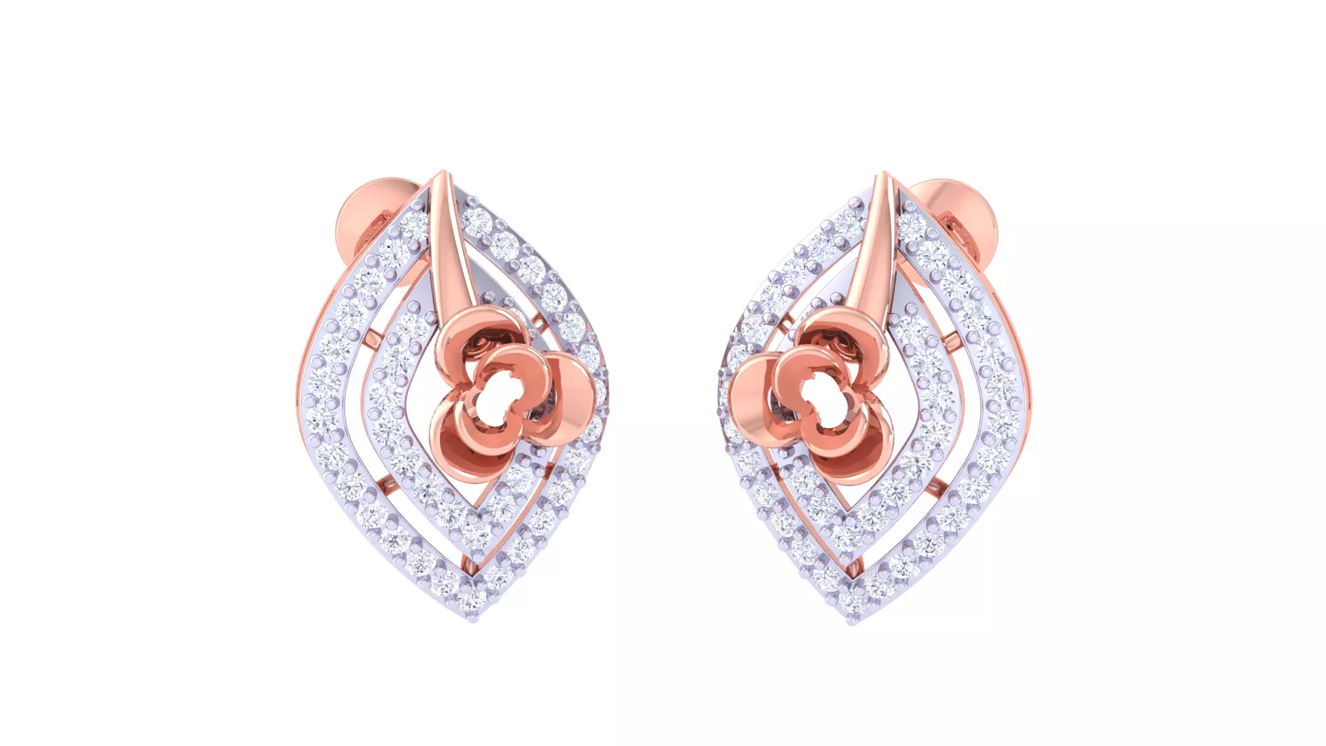 Women Earring 3dm STL OBJ FBX Renders Details 3D print model_0